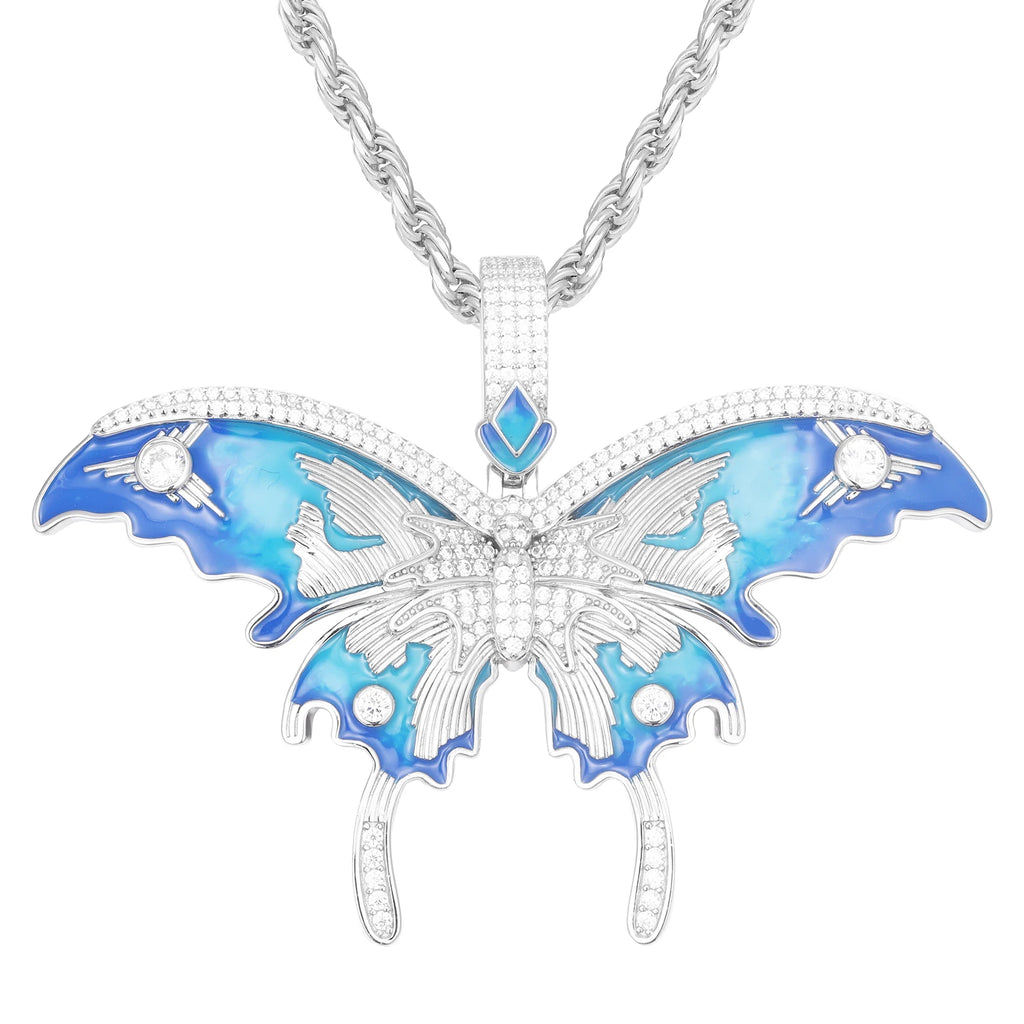 Moissanite Butterfly Pendant