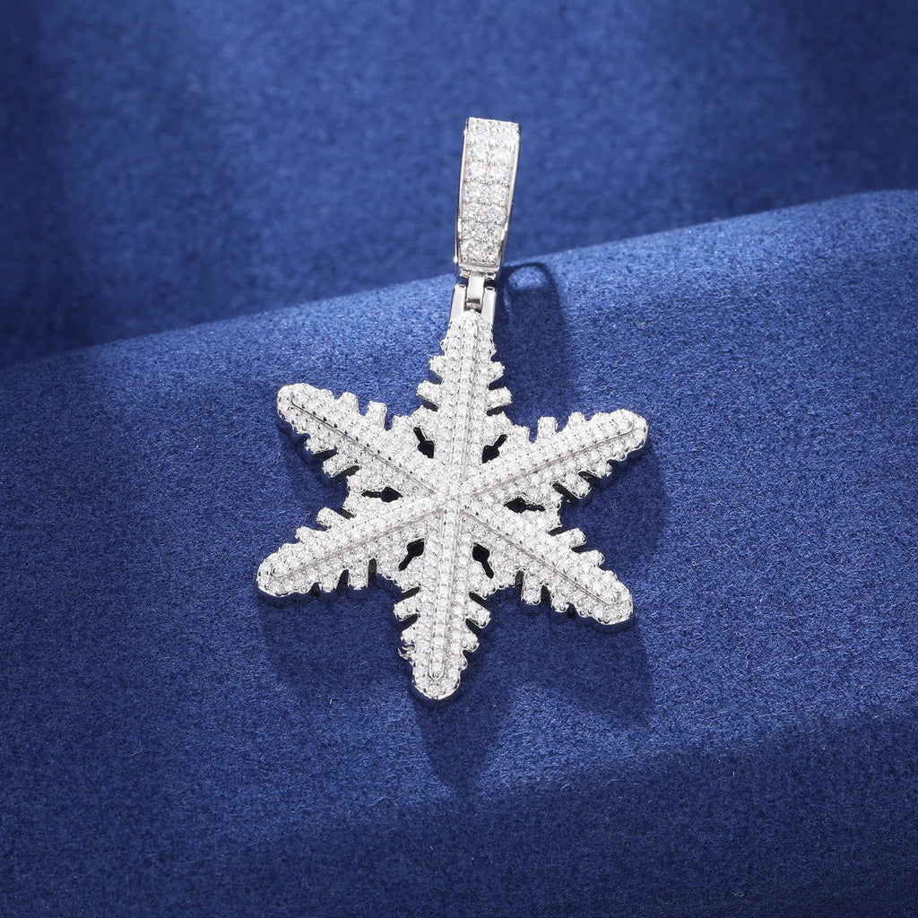 Moissanite Iconic Snowflake Pendant