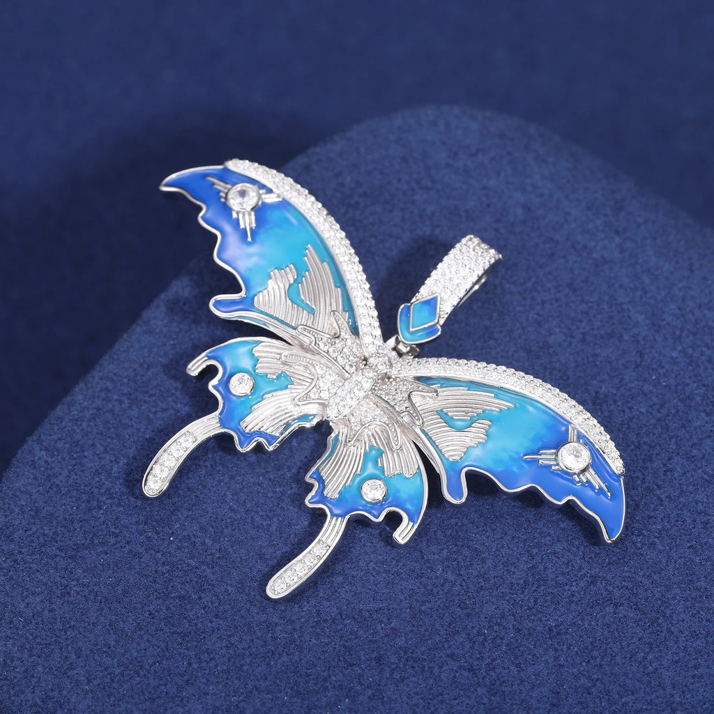 Moissanite Butterfly Pendant