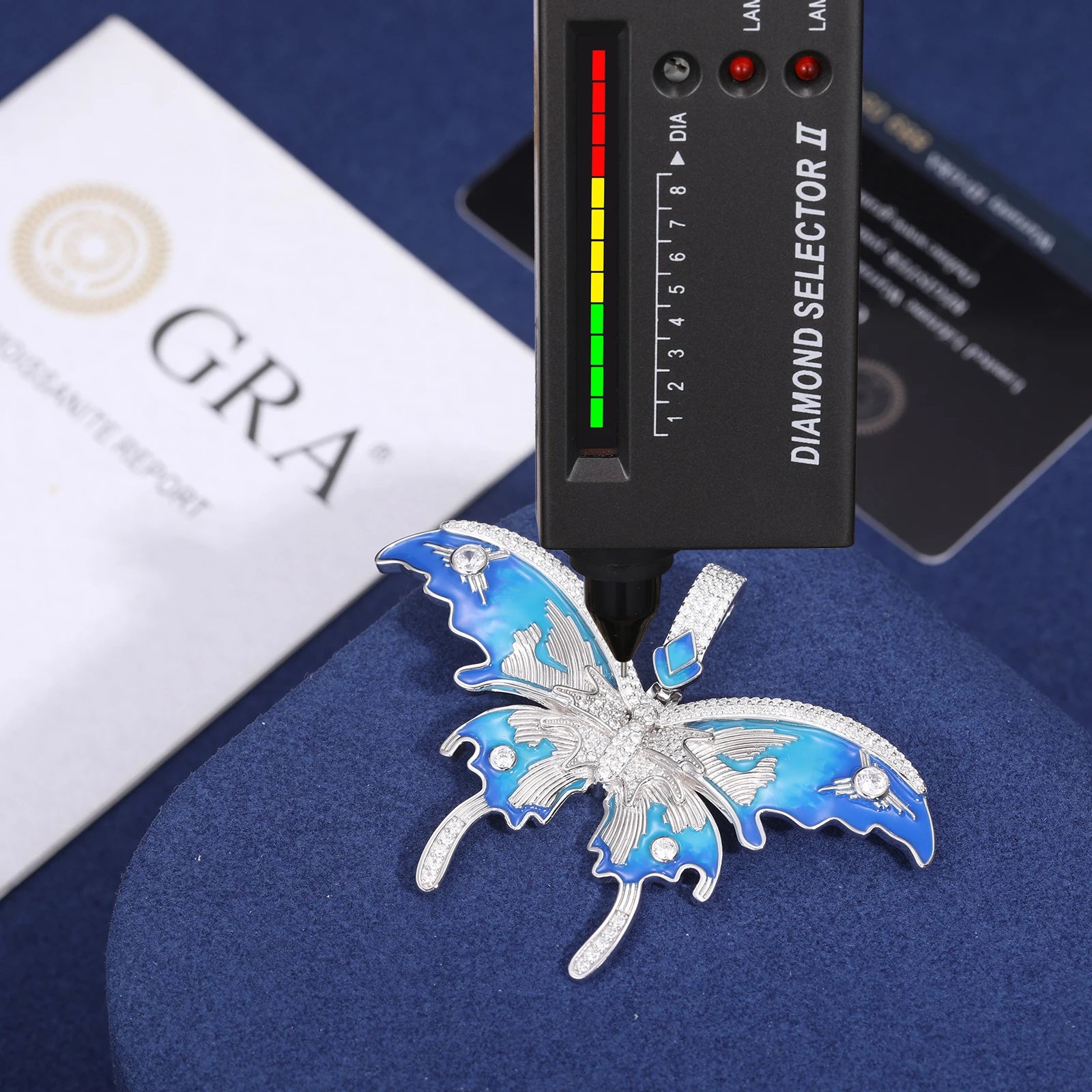 Moissanite Butterfly Pendant