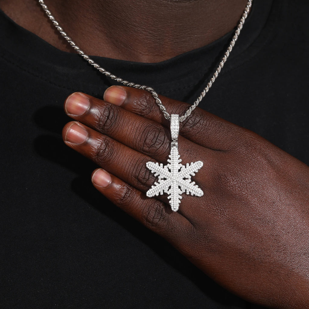 Moissanite Iconic Snowflake Pendant