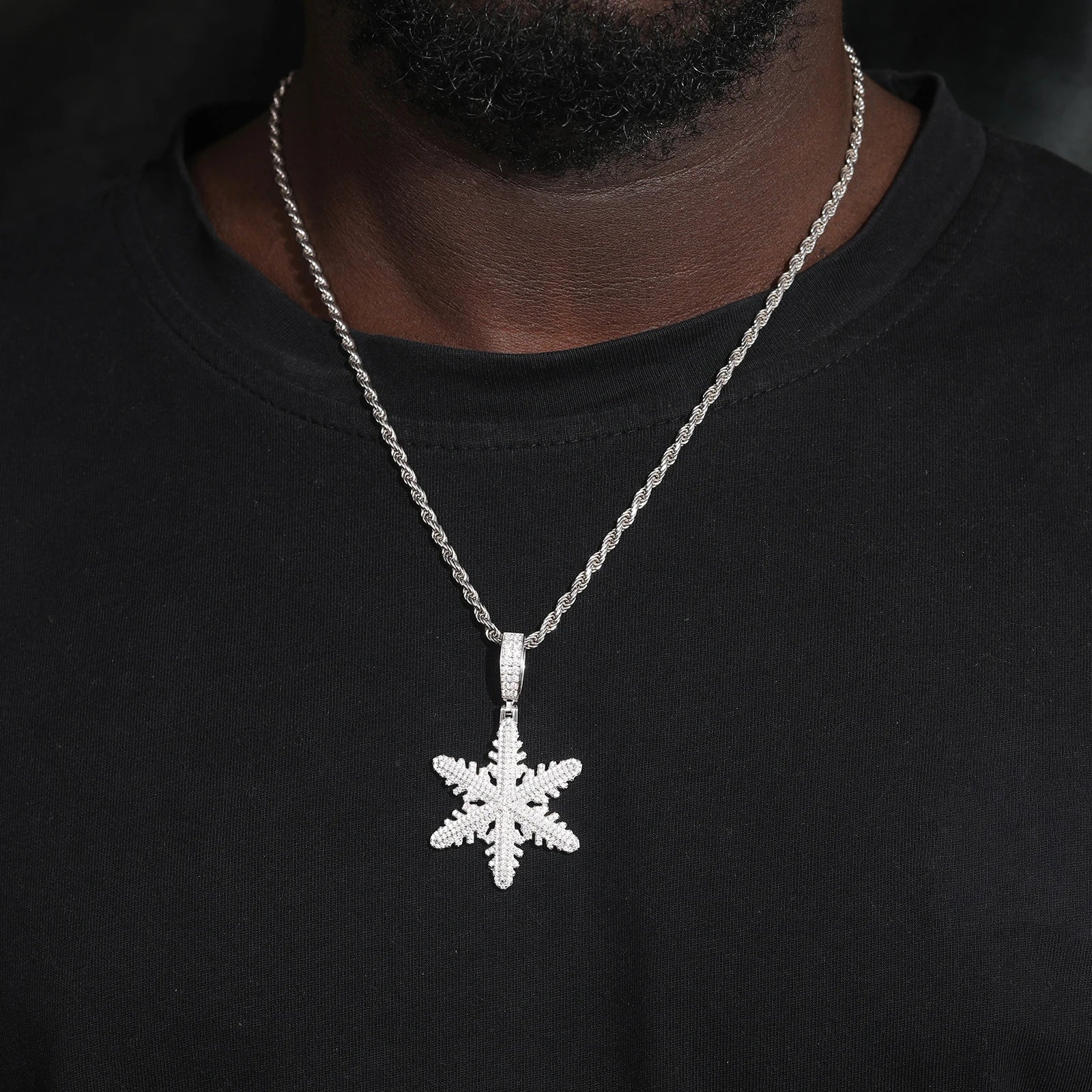 Moissanite Iconic Snowflake Pendant