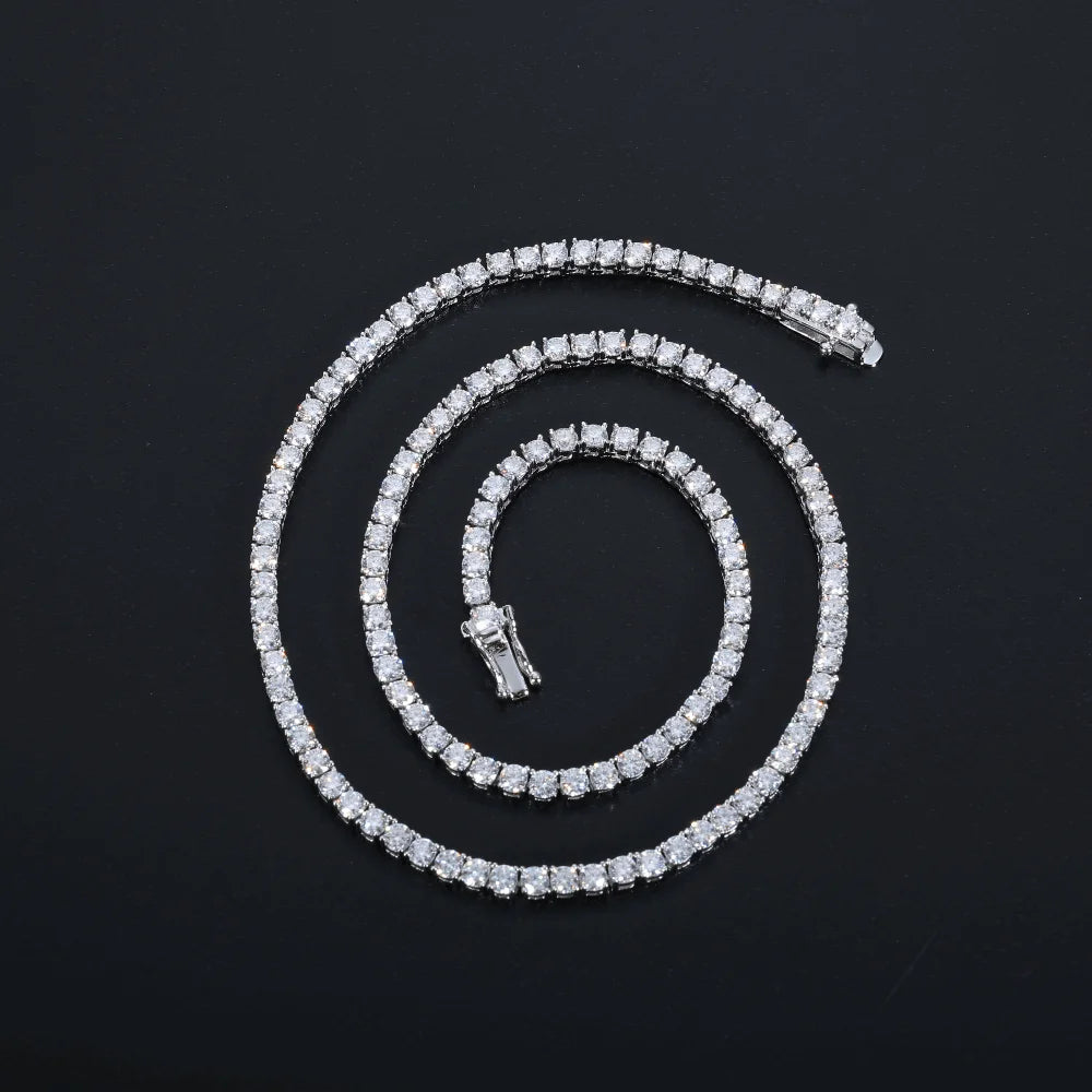Iced Moissanite Tennis Chain - 3mm
