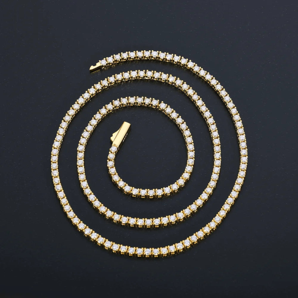 Iced Moissanite Tennis Chain - 2mm