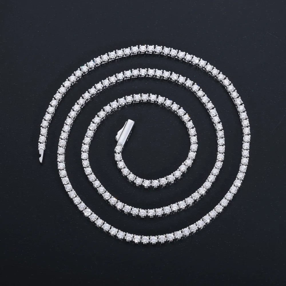 Iced Moissanite Tennis Chain - 2mm