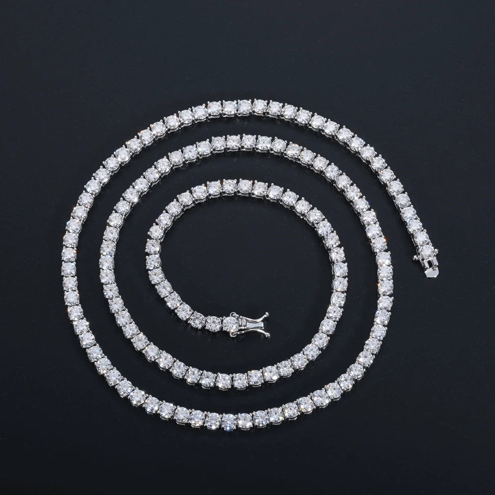 Iced Moissanite Tennis Chain - 4mm